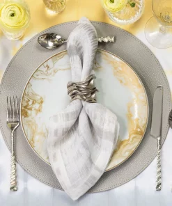 Kim Seybert SHAGREEN PLACEMAT ELEPHANT GREY THE TABLE