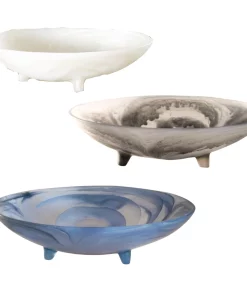CDMX Design BOWLS & CENTERPIECES ALTA FOOTED CENTERPIECE RESIN BOWL