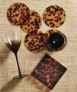 Kim Seybert WINE & BAR TORTOISE COASTERS | SET OF 6
