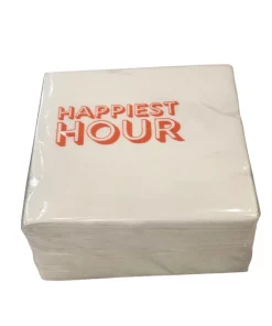 Print Appeal COCKTAIL NAPKIN PACK | HAPPIEST HOUR | ORANGE