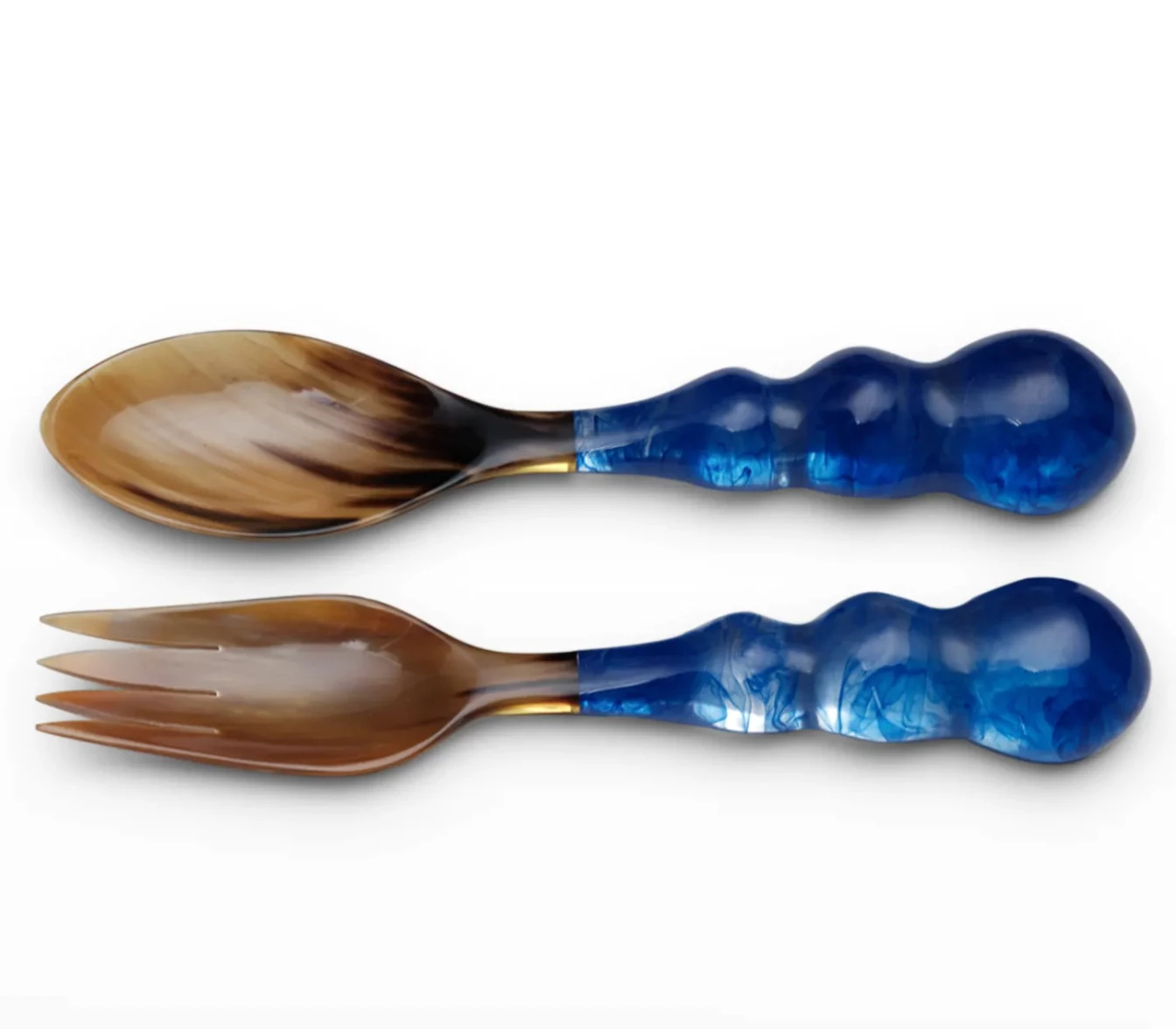 Lily Juliet SERVING MARDI GRAS RESIN SERVERS COBALT BLUE