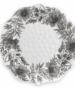 TarHong MONOCHROME FLORAL MELAMINE DINNERWARE THE TABLE