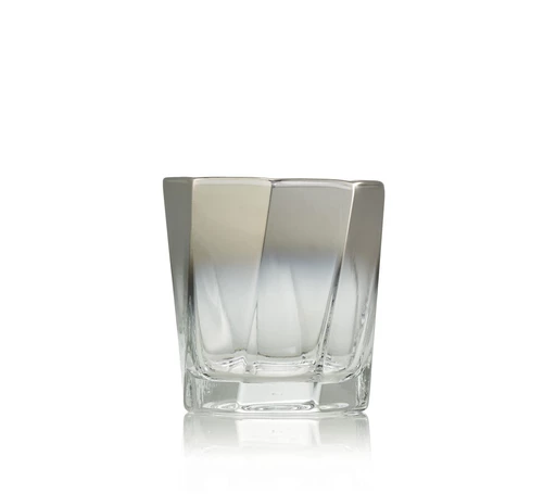 Kim Seybert DRINKWARE HELIX SILVER GLASSWARE