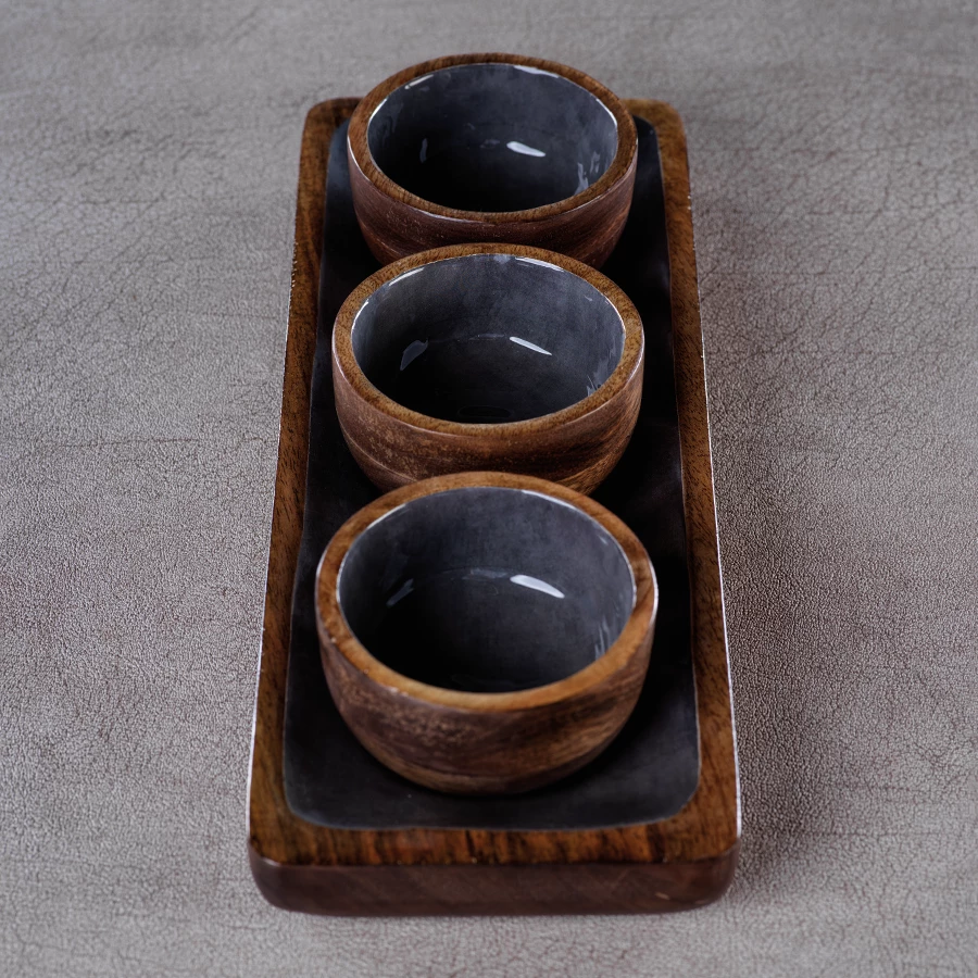 Zodax SERVING SEDONA CONDIMENT SET & TRAY