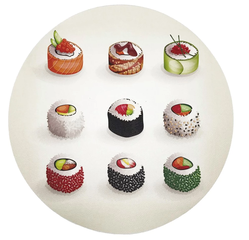 Nicolette Mayer Collection SUSHI GO ROUND PLACEMAT | PEBBLE VINYL