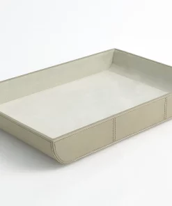 Global Views CURVED CORNER TRAY | LIGHT GREY