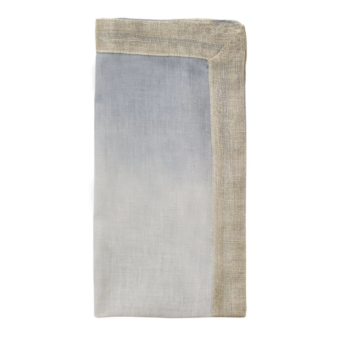 Kim Seybert DIP DYE NAPKIN GREY & SILVER THE TABLE
