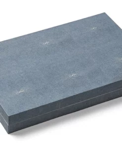 Wilouby International GAMES & GADGETS SHAGREEN BACKGAMMON SET | LIGHT BLUE | 17"