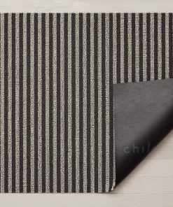 Chilewich FURNITURE IN/OUTDOOR FLOORMAT | BRETON STRIPE SHAG | GRAVEL