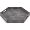 Regina Andrew Design, Inc. HEXAGON SHAGREEN TRAY | CHARCOAL