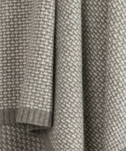 Hangai Mountain Textiles CASHMERE TAIGA KNIT THROW | PLATINUM