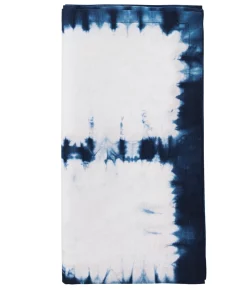 Kim Seybert CONGO NAPKIN 4 PIECE SET | WHITE & BLUE