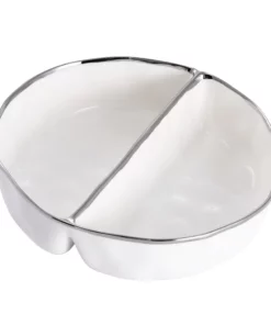 Pampa Bay BIANCA 2 SECTION BOWL LARGE SERVING