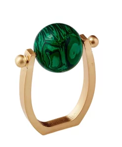 Kim Seybert MINERAL NAPKIN RING EMERALD THE TABLE