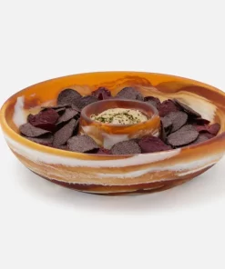 Blue Pheasant SERVING HUGO RESIN CHIP & DIP AMBER