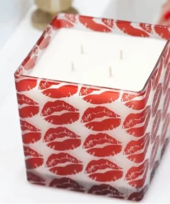 Taja Collection CANDLELIGHT KISSES CANDLE RED