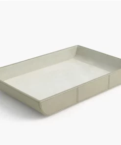 Global Views CURVED CORNER TRAY | LIGHT GREY