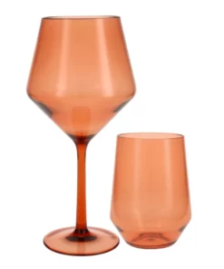 Fortessa DRINKWARE SIESTA ACRYLIC GLASSES TERRA COTTA