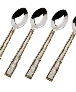 Godinger (GOD) GOLDEN FROST DESSERT SPOON SET SERVING
