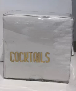 Print Appeal COCKTAIL NAPKIN PACK | "COCKTAILS" | GOLD WINE & BAR