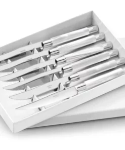 Capdeco/BIA Cordon Bleu FLATWARE CONTY STEAK KNIVES WHITE SET OF 6