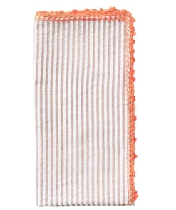 Kim Seybert SEERSUCKER STRIPED NATURAL NAPKIN | SET OF 4 THE TABLE