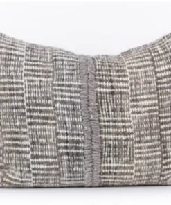 Treko MAKUN STRIPES PILLOW WHITE & GREY | 24 X 15