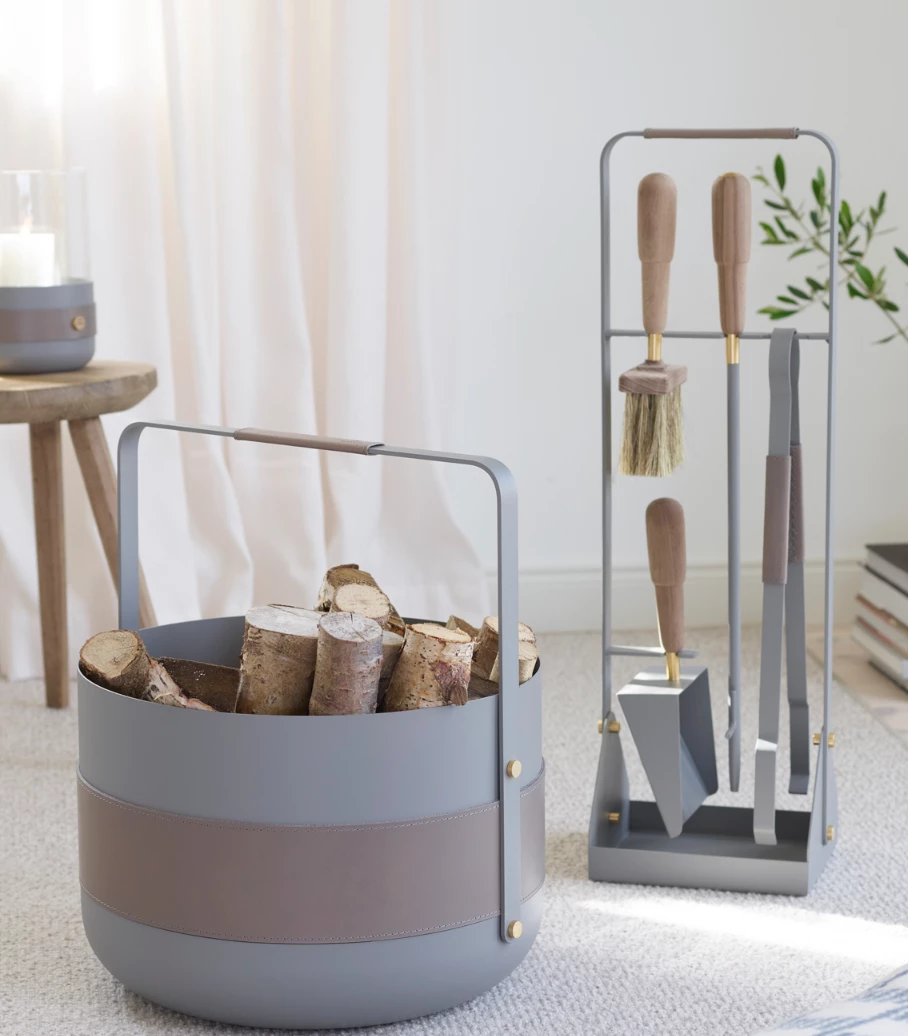 ELDVARM EMMA FIREPLACE TOOL SET PARIS GREY