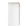 CROCHET EDGE NAPKIN | KIM SEYBERT | WHITE & SILVER