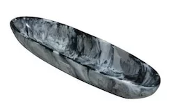 Nashi Home SWIRL RESIN BOAT BOWL BLACK SERVING