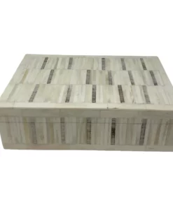 Bojay SHELLEY ETCHED BONE BOX IVORY