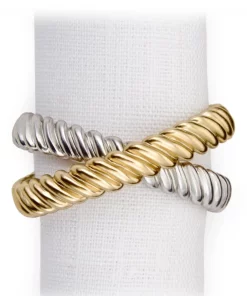 L'Objet DECO TWIST NAPKIN RING | SET OF 4 | VARIOUS THE TABLE