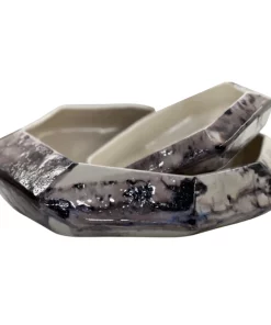 Lauren HB Studio POLYGON STONE SERVING BOWLS