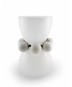 Vanessa Mitrani Creations TIFFANY OPAL WHITE VASE