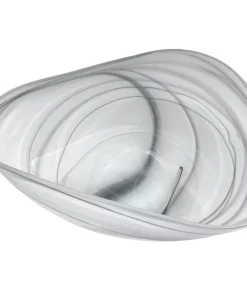 MARIPOSA ALABASTER DECORATIVE BOWL BLACK & WHITE