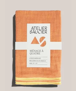 Atelier Saucier THE TABLE CREAMSICLE LINEN NAPKIN SET