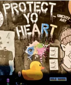 Chelsea Beck PROTECT YO HEART GRAFFITI ART WALL DECOR