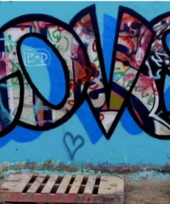 Chelsea Beck WALL DECOR INSIPID LOVE GRAFFITI ART-