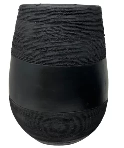 MooMoo Designs TEXTURED BLACK VASES THE HOME