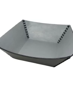 MooMoo Designs LEATHER STITCHED TRAY SET GREY