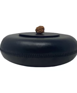 MooMoo Designs THE HOME LEATHER BOWLS WITH KNOT TOP