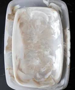 CDMX Design RESIN RECTANGLE TRAYS | PEARL MARBLE SERVING