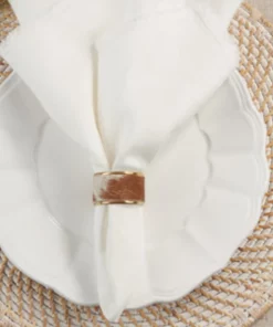 Saro Trading Company HIDE NAPKIN RING SET THE TABLE