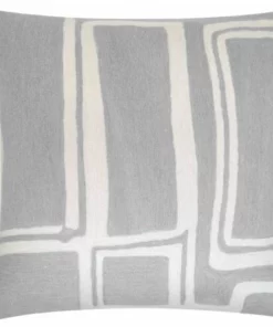 Judy Ross Textiles PROCESSION PILLOW ICE SILVER | 18 X 18