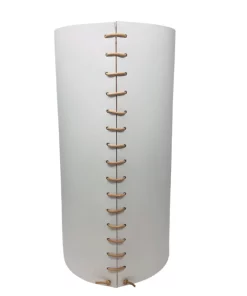 Made Solid LEATHER WRAPPED VASES | WHITE | 2 SIZES