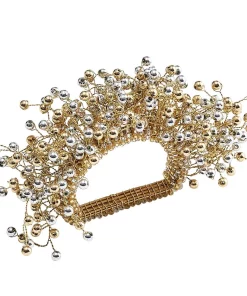 Kim Seybert SPRAY NAPKIN RING GOLD & SILVER