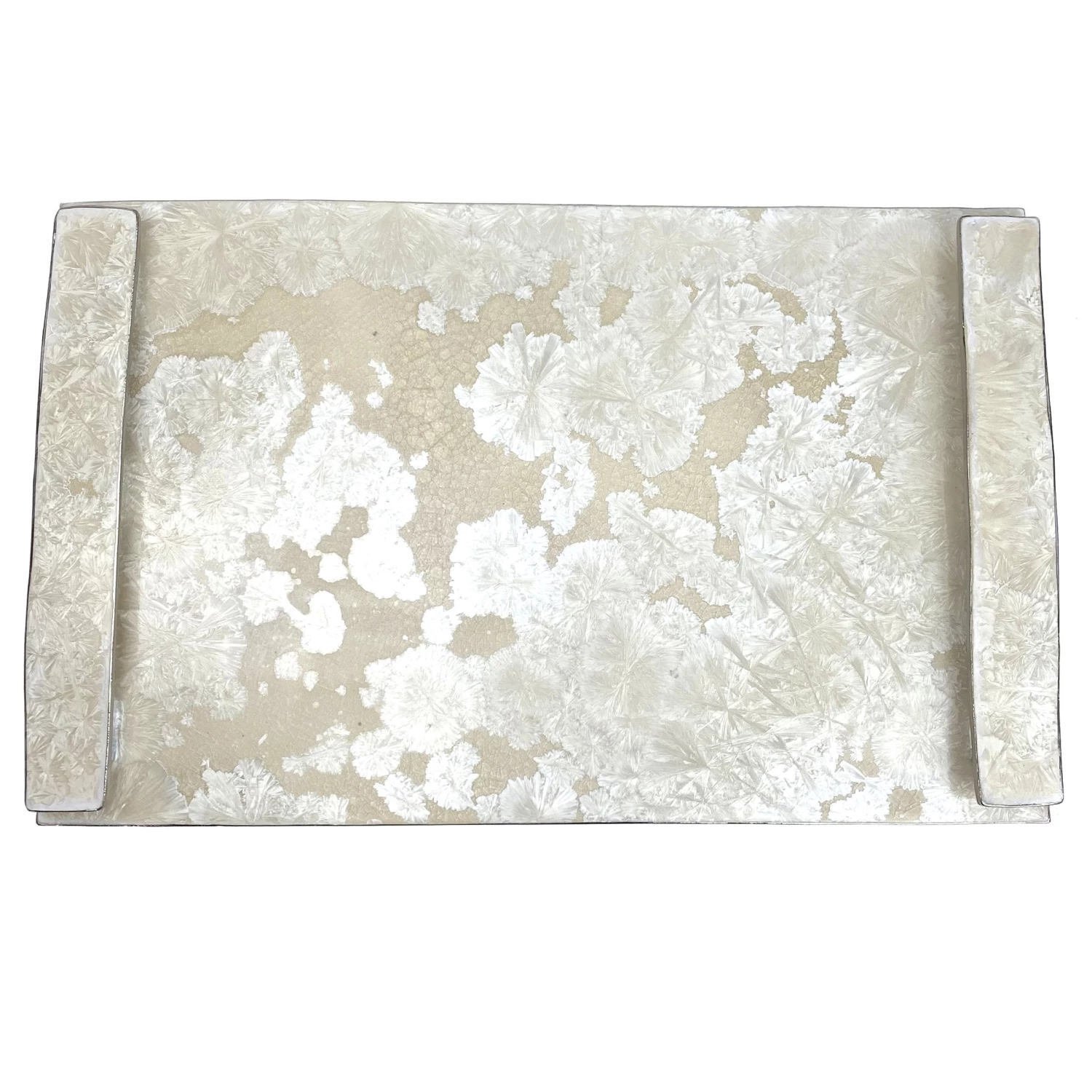 Michael Wainwright BOREALIS HANDLED SERVING TRAY | WHITE